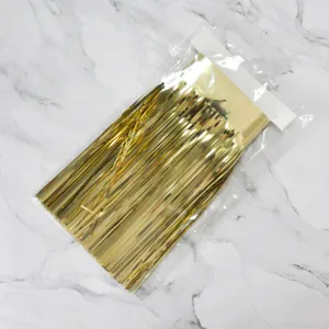 Rideau à franges doré rideau de porte pour fête d'anniversaire mariage décoration fond.