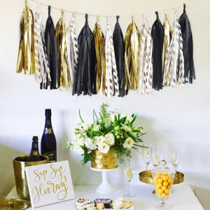 Party paper tassel garland decoration for birthday wedding celebration hanging backdrop