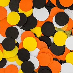 Colorful round paper confetti for party decoration and gift box filling bulk wholesale supply.