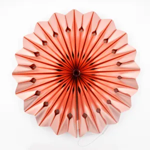 Hollow paper folding fan party decoration wedding metallic origami flower festival backdrop ornament