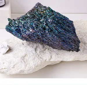 Natural silicon carbide mineral specimen rainbow cluster crystal gemstone for home decor fish tank