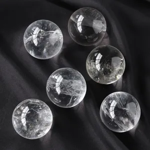 Natürliche Polierte Bergkristallkugel Klarer Quarz Sphaere Für Home Decor Heilung Energie Ball Schreibtisch Ornament Geschenke