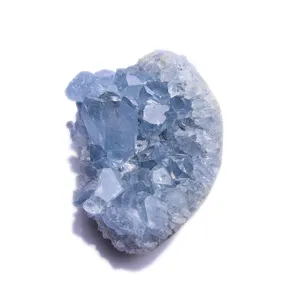 Natürlicher blauer Celestit Kristall Cluster roher Mineralstein Heim Schreibtisch Dekor