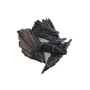 Natural Black Tourmaline Raw Stone Feather Shape Crystal Mineral Specimen For Teaching Education Home Decor Energy Stone Gift