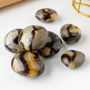 Natural polished septarian palm stones mineral crystal gemstone healing decor wholesale
