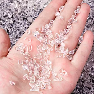 Natürliche Bergkristall-Splitter Hochtransparente Weiße Quarzsteine Für Aquarium Blumentopf Dekor Heilkristalle