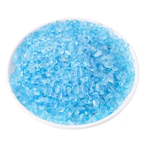 Lebendige blaue Kristallsplitter für Aquariumdekor, Topfpflanzenlandschaft und Entmagnetisierung.