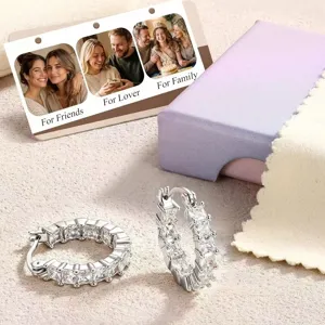European American trendy full-pave zircon C-shaped hoop earrings for women minimalist fashion