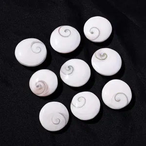 Natural Sun Shell Ocean Shell Fossil Specimen Spiral Pattern Polished Conch Shell Pendant For Home Decoration Specimen Collection