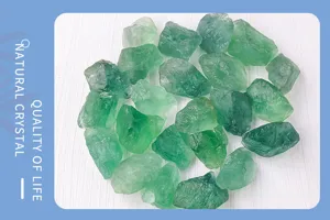 Natuurlijke groene fluoriet ruwe steen kristal schilfers voor aquarium plantenpot decoratie.