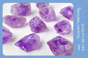 Natürliche rohe Amethystkristalle Detailansicht für Aromatherapie und Aquariendekoration.
