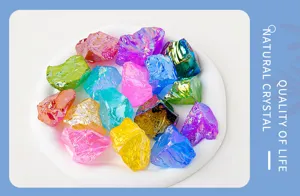 Bunte titandioxidbeschichtete Rohkristallsteine raue Mineralproben für DIY Heilung Dekor Display.