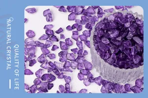 Paarse amethyst kristal grind schilfers voor vis tank vaas decoratie steen genezing