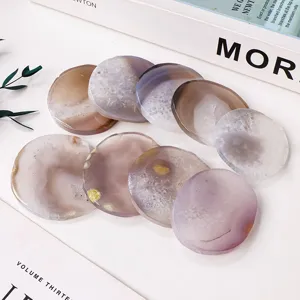 Natürliche Achatscheibe Polierter Kristall Geode Stein Untersetzer Für Haus Büro Dekor Einzigartige Heilende Mineralprobe Tisch Ornament Geschenk