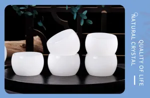 Weißer Jade Teetasse Set, chinesischer Stil Meister Verkostung Tasse für gemütliche Teestunden.