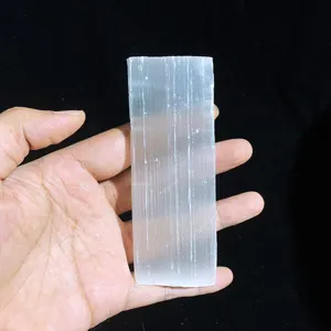 Natural raw selenite crystal strip mineral home decor healing stone mineral specimen bar