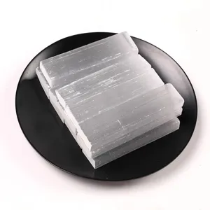Natural Moroccan Selenite Crystal Sticks Raw Gypsum Bars for Home Decoration and Healing