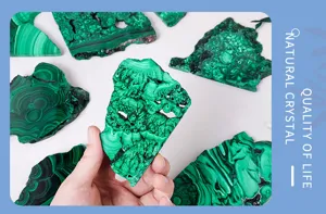 Natürliches Malachit Scheiben Detail mit einzigartigen grünen Mustern Mineral.