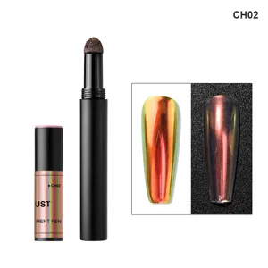 Nagelpuderstift Detailansicht mit magischem Chameleon Farbverlauf und praktischem Applikator.