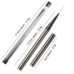 Edelstahl Nagelkunst Liner Pinsel Set feines Detail Malerei Stift mit Aufbewahrungsrohr