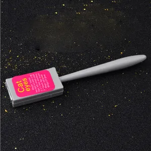 Cat eye magnet nail tool detail, grey handle magnetic stick for gel polish art design.