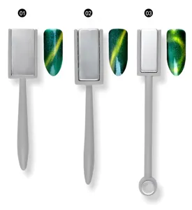 Multifunctional cat eye magnet nail tool set for gel polish art, professional manicures.