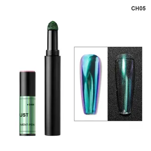 Detailansicht des Chamäleon Nagelpulver Kissenstifts mit magischem Farbwechseleffekt.