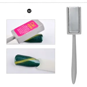 Cat eye magnet tool for gel polish, thick multi-functional nail art magnetic pen stone.