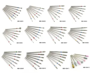 Nail drill bits set professional manicure ceramic diamond grinding heads assorted styles