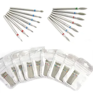 Professional nail drill bits set diamond burs for electric manicure machine salon home use 7pcs