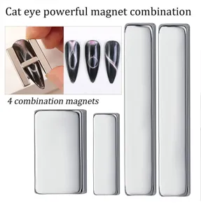 Set di strumenti magnetici per unghie con 4 pezzi forti per effetti gel occhio di gatto.
