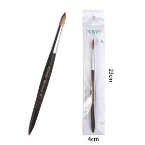 Professional Kolinsky acrylic nail brush set with wooden handle for nail art design
