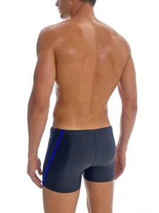 Heren effen zwembroek sneldrogend sportieve zwemshorts achterkant detailweergave