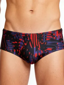 Slip de bain homme imprimé taille basse séchage rapide serré respirant maillot de bain.