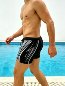 Bañador de hombre deportivo profesional de secado rápido para vacaciones y piscina.