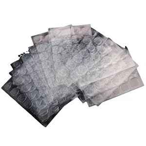 Transparante dubbelzijdige nagel jelly lijm tabs, 24 stuks per vel, onzichtbare nagellijm.