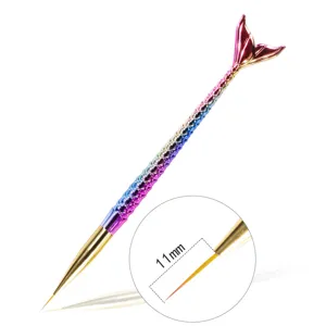 Farbverlauf Meerjungfrau Schwanz Nailart Liner Pinsel mit feiner Spitze 3 Stk