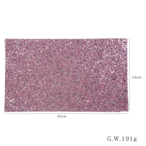 Pink glitter nail table mat 40x24cm sparkling manicure hand pillow cushion tool for salon use.