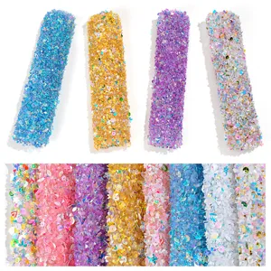 Rhinestone Sequin Nail Table Mat Manicure Hand Pillow Glitter Crystal Mesh Pad Salon Nail Art Equipment