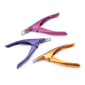 Professional U-shaped nail tip clipper set for false acrylic nails and manicure art.