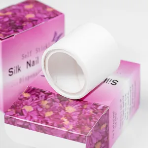 Nail silk wrap protection tape roll professional self adhesive nail art sticker white 1m length