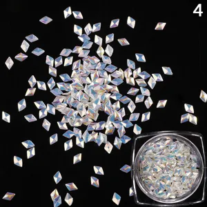 Nailart Strasssteine 3D Diamant Form schimmernde Glitzer Charms für DIY Nageldesign.