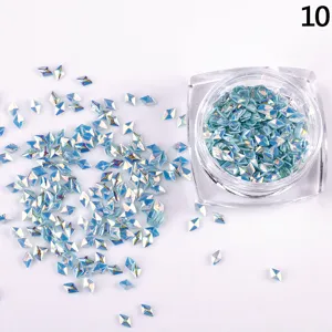 3D Diamant Rauten Nagelkunst Pailletten holografisch schimmernd glitzernde Flocken