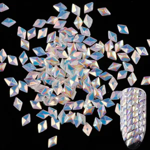 Nagelkunst Pailletten 3D Rauten Diamant Glitzer Flocken Holografische Maniküre DIY Dekore Glänzende Nail Art Zubehör
