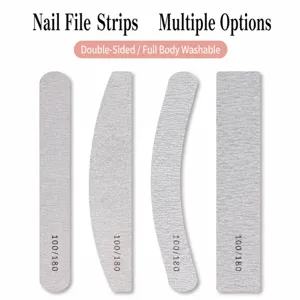 Professional Nail File Buffer PVC Sanding Paper Double Sided Manicure Nail Care Shaping Buffing Tool Nail Art Accessories