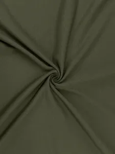 Dark green fabric material detail showing soft texture and elastic drape quality.