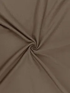 Detailed view of solid brown breathable athletic fabric texture for custom sportswear.