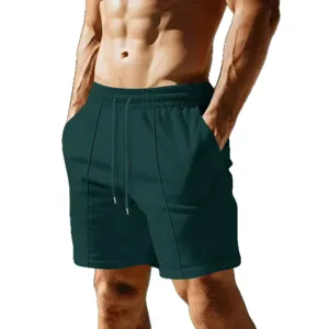 Men's quick-dry solid color casual beach sports shorts with convenient drawstring pockets