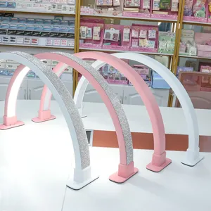 LED Nail Half Moon Lamp U Shaped Desk Fill Light Rhinestone Professional Beauty Lighting For Manicure Salon Equipment