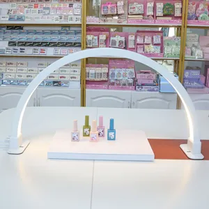 LED Half Moon Nail Lamp U Shaped Fill Light Eye Protection Desktop Light for Nail Salon